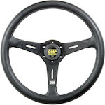 OMP Racing Sand Three Spoke Car Steering Wheel Black