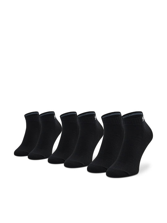 Skechers Μονόχρωμες Κάλτσες Μαύρες 3Pack