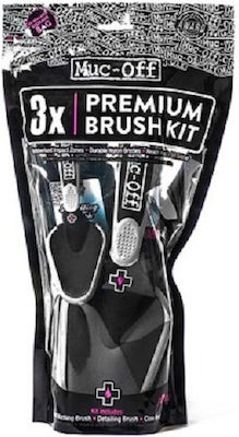 Muc-Off Premium Brush Kit Βούρτσες Καθαρισμού Μοτοσυκλέτας 3τμχ