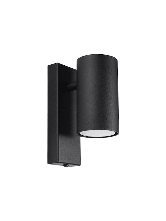 Sollux Utti Einzel Spot mit Fassung GU10 in Schwarz Farbe