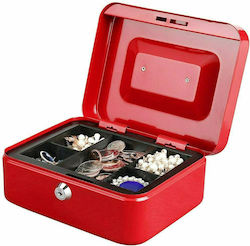 Cash Box with Lock Red 7105