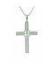 Mertzios.gr White Gold Cross 18K with Chain