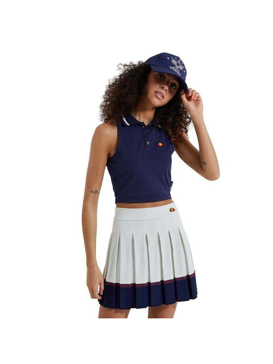 Ellesse Αμάνικο Crop Top Navy Μπλε