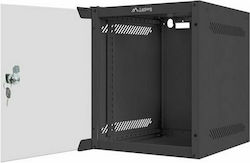 Lanberg Wall Mounted Rack Cabinet 6U 28x31x33.6cm Black WF10-2306-10B