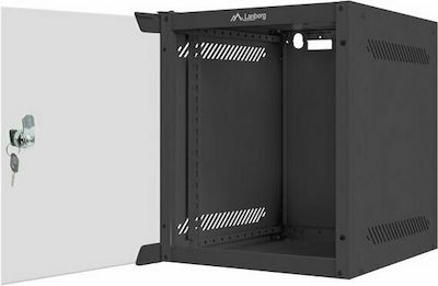 Lanberg Wall Mounted Rack Cabinet 6U 28x31x33.6cm Black WF10-2306-10B