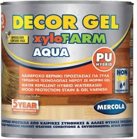 Mercola Decor Xylofarm Aqua Gel Lac de impregnare pentru apa Alb Satin 2.5lt