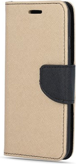 TelForceOne Fancy Book Με Clip Book Case έως 6.7" Χρυσό / Μαύρο