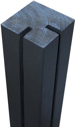 Showood Garden Fencing Supplies Beam for Garden Fence Corner for PP Cascades Made of Wood 120x7x7cm Gray