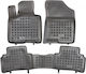 Rezaw Plast Set of Front and Rear Mats 3pcs Tray Type for Hyundai Tucson 2018-2020 Black