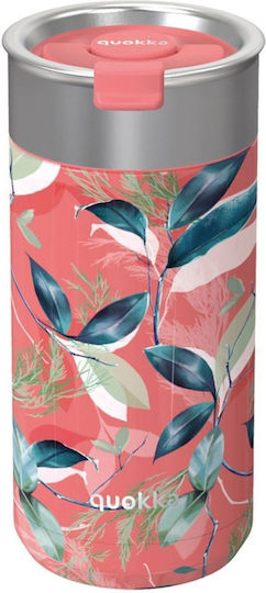 Quokka Tumblers Glass Thermos Bottle Stainless Steel BPA Free 400ml Exotic Pink