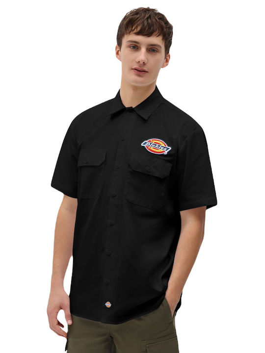Clintondale Rec Short-sleeved Denim Shirt Black