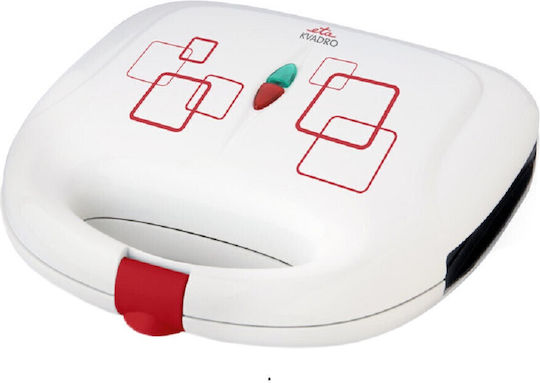 ETA Kvadro 4153 90000 Sandwich Maker pentru for 2 Sandwiches Sandvișuri 700W Albă