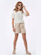 Εβίτα Kids Set with Shorts Summer 2pcs Ecru