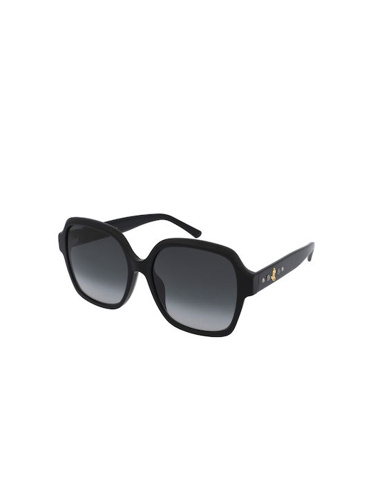 Jimmy Choo Sonnenbrillen mit Schwarz Rahmen und Schwarz Verlaufsfarbe Linse Rella/G/S 807/9O