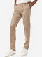 Pantalon Bărbați Chino Elastic Relaxed Fit Bej