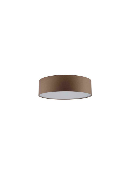 Spot Light Josefina Κλασική Υφασμάτινη Πλαφονιέρα Οροφής με Ντουί E27 σε Καφέ χρώμα 38cm