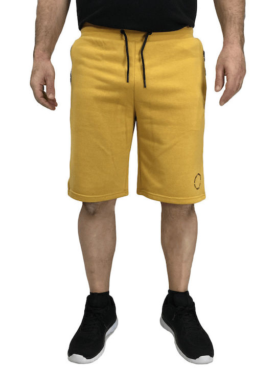 Double Αθλητική Ανδρική Βερμούδα Dusty Yellow