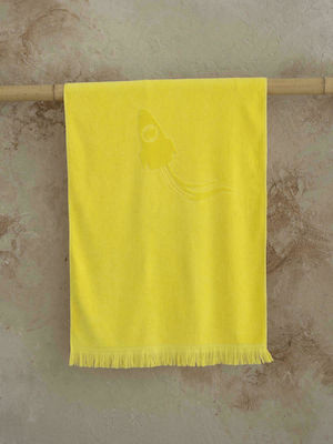 Nima Space Fun Kids Beach Towel Yellow 140x70cm