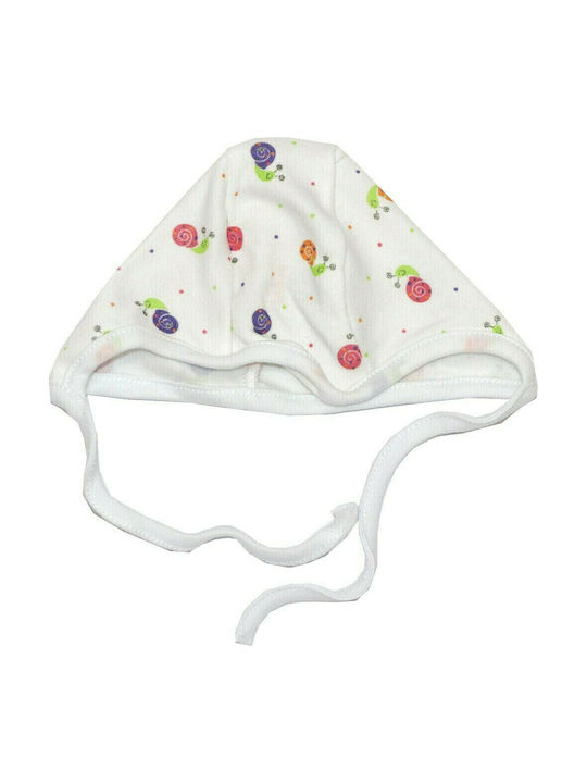 Kids Beanie Fabric White for Newborn