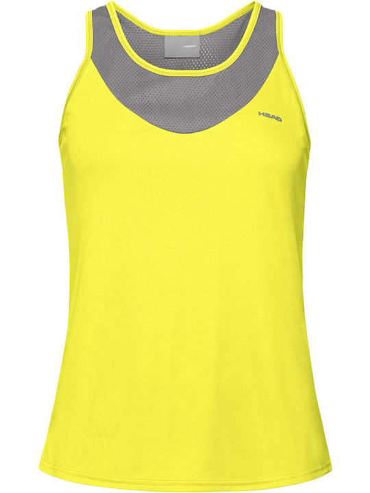 Tennis Tenley Γυναικεία Μπλούζα Αμάνικη Κίτρινη