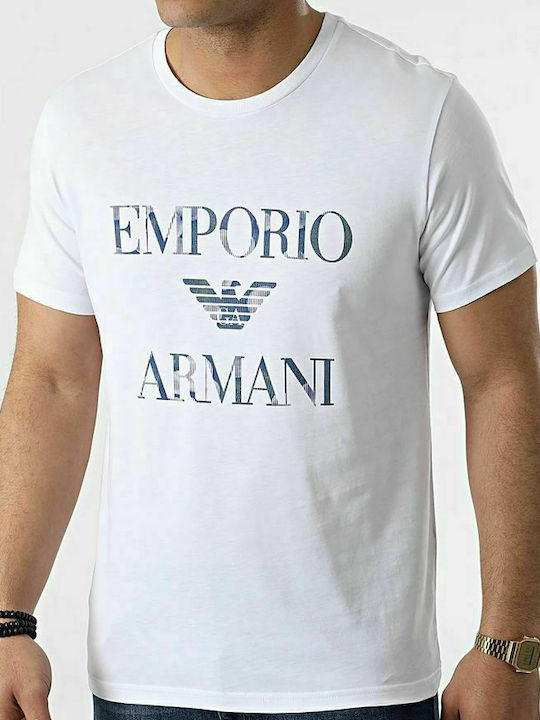 Emporio Armani Ανδρικό T-shirt Λευκό με 