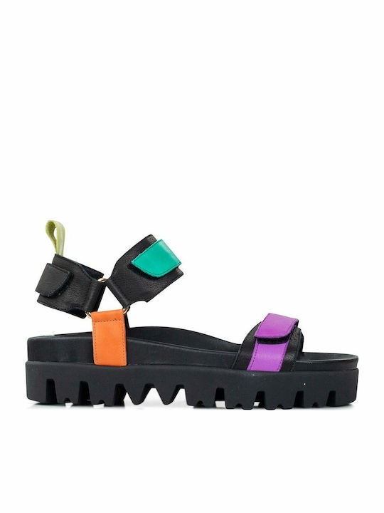 Leather Women's Flat Sandals Sporty