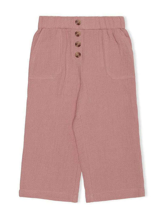 Kids Only Pantalon Larg din Material Textil pentru Copii Roz