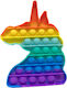 Pop It Fidget Einhorn Silikon Mehrfarbig