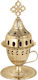 Vappas Tabletop Oil Lamp Metallic Bronze 20εκ. ...