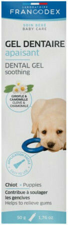 Francodex Dental Gel Soothing Puppies Bay Leaf Mint Dog Dental Gel for Small Breeds 50gr