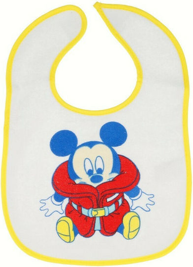 Stor Σαλιάρα Υφασμάτινη με Αυτοκόλλητο Mickey Mouse 2τμχ