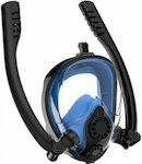 XDive Silicone Full Face Diving Mask Dual S/M Black/Blue