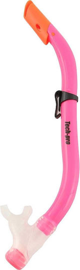 Tech Pro Lino Snorkel Pink with Silicone Mouthpiece