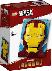 Lego Brick Sketches Iron Man for 8+ Years Old