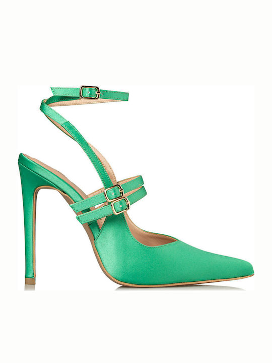 Envie Shoes Pointed Toe Green Heels
