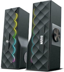 Marvo SG-280 2.0 Wireless Speakers with RGB and Bluetooth 6W Black