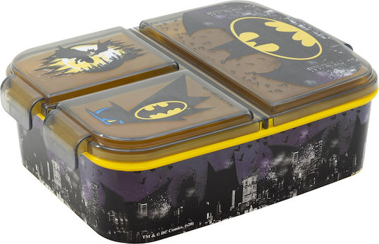 Stor Πλαστικό Παιδικό Δοχείο Φαγητού Batman Μαύρο 19.5 x 16.5 x 6.7εκ.