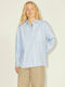 Jack & Jones Women's Striped Long Sleeve Shirt Light Blue
