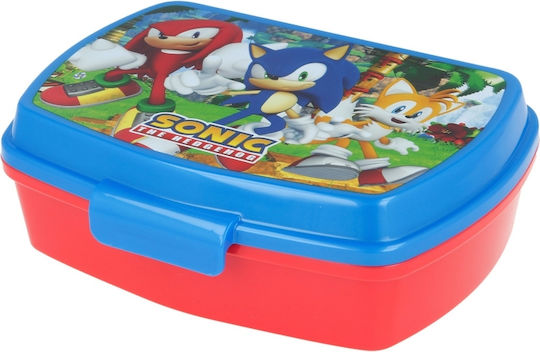 Stor Plastik Kinder Lebensmittelbehälter Sonic Rot 17 x 14 x 5.6cm