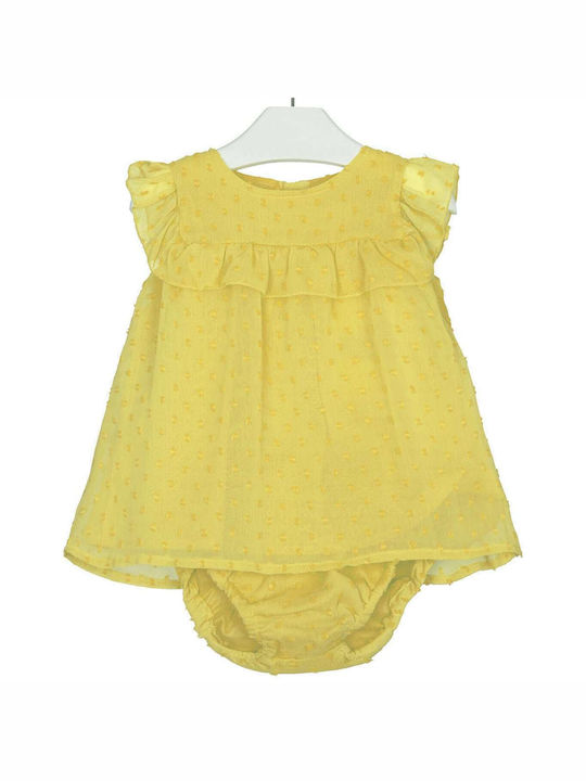 Losan Kids Dress Set with Accessories Sleeveless Yellow