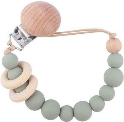 Babyllama Clip Pacifier with Beads made of Wood