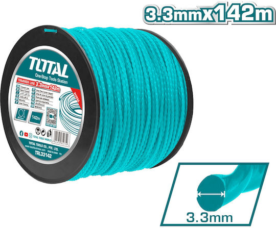 Total Round Brush Cutter Trimmer Line 3.3mm 142m TRL33142