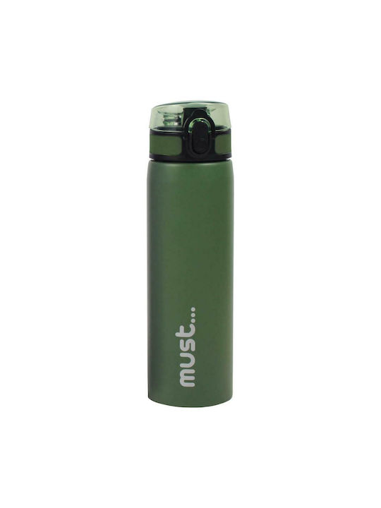 Διακάκης Water Bottle Stainless Steel 600ml Green