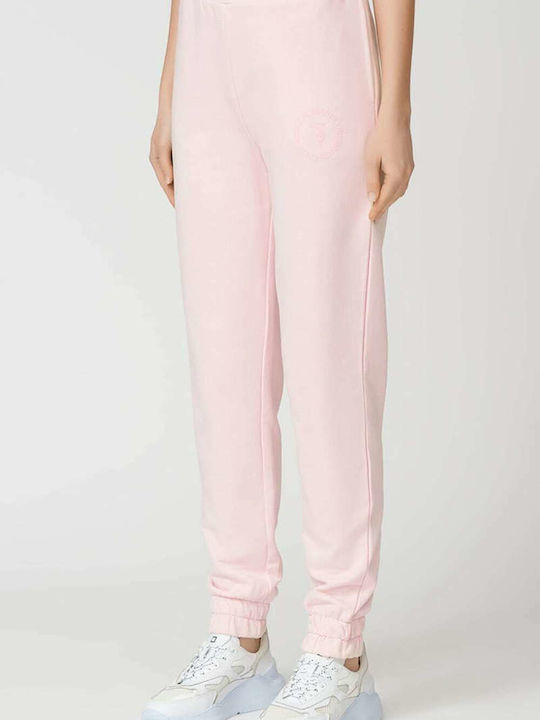 Trussardi Damen-Sweatpants Jogger Rosa Vlies