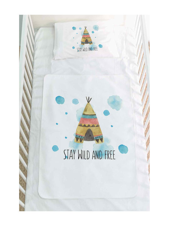 Bonjour Bebe Waterproof Burp Cloth Indian White 40x60cm