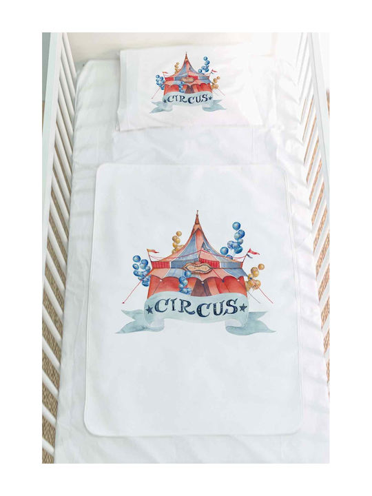 Bonjour Bebe Waterproof Burp Cloth Circus White 40x60cm