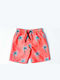 Joyce Palm Trees Kids Swimwear Swim Shorts Orange