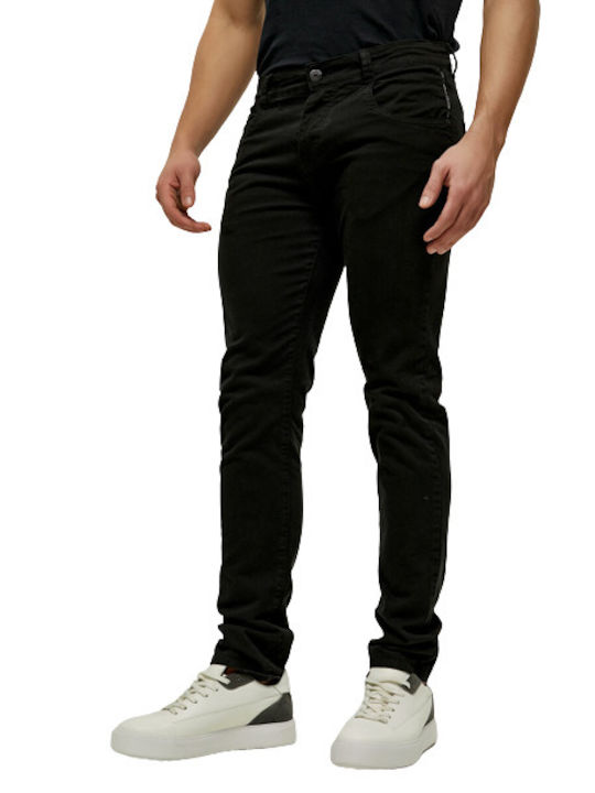 Edward Jeans Diederic-Rc2 Ανδρικό Παντελόνι Ελαστικό σε Slim Εφαρμογή Μαύρο
