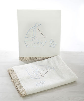 Bellissimo Baptism Towel Set Καράβι Λευκό