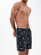 Men's Swimwear Shorts Black With Patterns